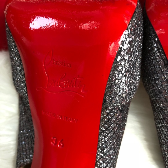 [Christian Louboutin] Glitter Sequin Heels - Picture 4 of 8